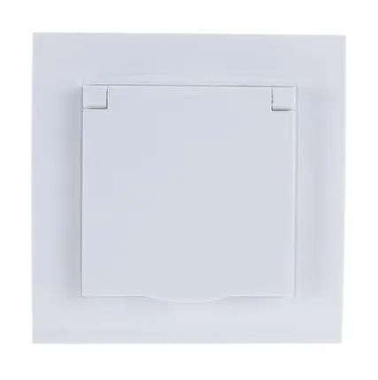 Фото №0 UNIVersal Розетка 1-м СП Бриллиант 16А IP20 с/з с крышкой бел. 7947649 UNIVersal