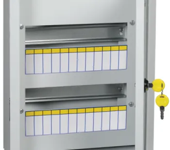 фото Щит встраиваемый металлический ЩРв-24з IP31 с замком ИЭК