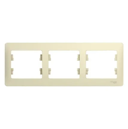 Фото №0 Рамка 3-м Glossa горизонт. беж. SchE GSL000203