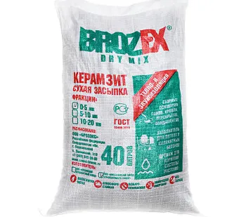 фото Керамзит 40 л BROZEX, фракция 0-5 мм, 0.04 м³