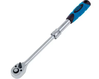 фото Ключ телескопический трещоточный 3/8", 215-315 мм, CrV, хромир., 2-х комп. рукоятка, Gross, 1 шт