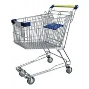 Фото №0 Тележка покупательская SHOLS 75л синяя/красная ручка