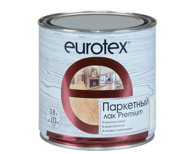 фото Лак паркетный полуматовый 0,8л EUROTEX PREMIUM
