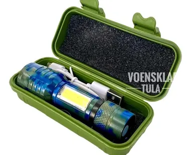 фото Универсальный перезаряжаемый фонарик LED XPE+COB