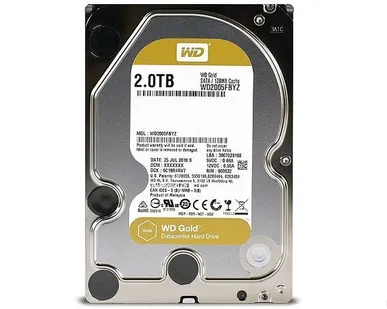 фото Жесткий диск 3.5" 2Tb WesternDigital WD Gold WD2005FBYZ, 7200rpm, 
128Mb, S