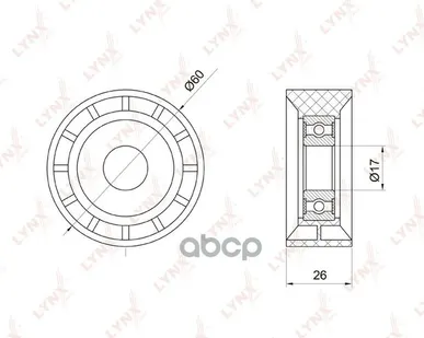 фото Ролик Обводной Приводного Ремня LYNXauto арт. PB7027