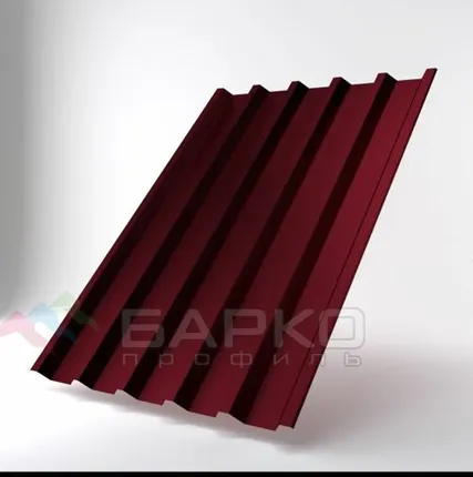 Фото №0 Профлист Н-44 - 1050 мм (1000 мм) Винно-красный RAL 3005 Полиэстер 0.7