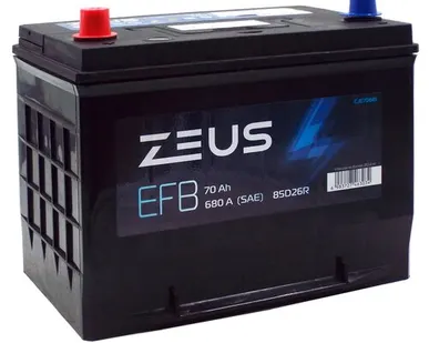 фото Аккумулятор ZEUS EFB Asia 85D26R 70 Ач п.п.
