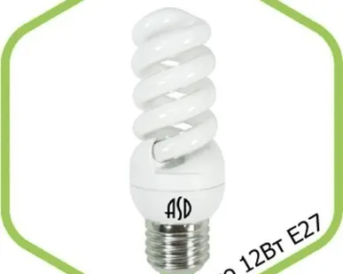 фото Э147 Лампа эсб SPIRAL-econom 12Вт Е27 4000К 600Лм ASD