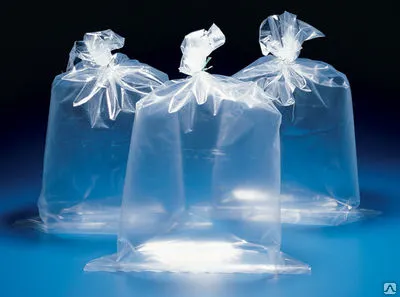 Фото №0 Мешок, пакет прозрачный, полиэтиленовый для сыпучих материалов, емкость 50л