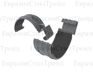 фото Соединитель желоба D125 OSNO MATTE | RAL 7024 Серый графит