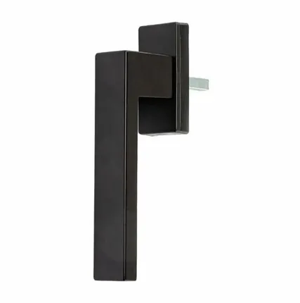 Фото №0 Ручка оконная Internika DUBLIN 40 мм, алюминиевая, 2 винта, черный матовый RAL9005M (45°)