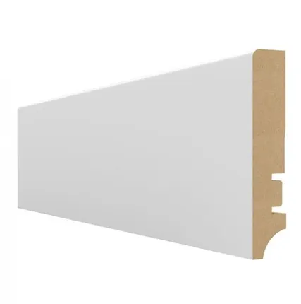 Фото №0 Плинтус МДФ белый Hannaholz 81 мм 81401