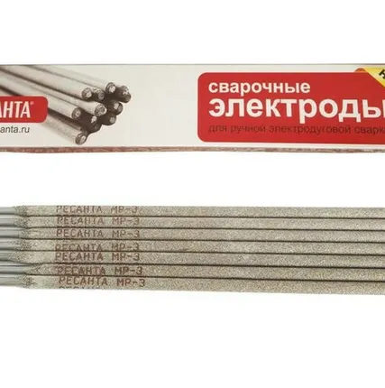 Фото №0 Электрод для сварки Ресанта МР-3 Ф3,0 Пачка 1 кг
