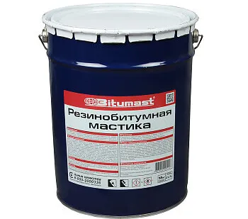 фото Мастика битумно-резиновая 21.5 л Bitumast, гидроизоляционная