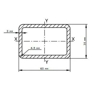 фото Труба профильная 60х30х3.0