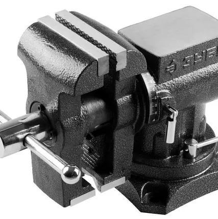 Фото №0 Тиски ЗУБР ЭКСПЕРТ слесарные, с поворотом в двух плоскостях, 125мм