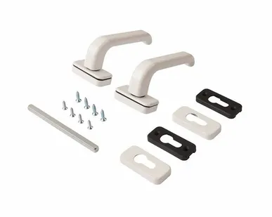 фото Гарнитур нажимной раздельный Elementis 31.5/PZ/8(длина штифта 140мм+1пара накладок) белый