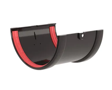 фото Соединение желоба ПВХ, Графит Grand Line Standart