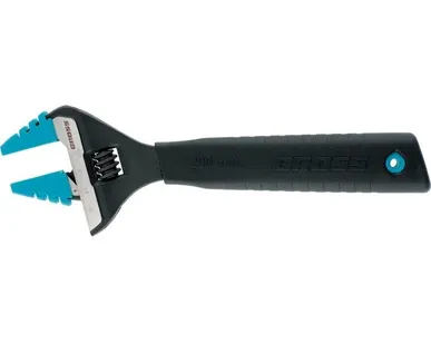 фото Ключ разводной 250 мм. CrV, тонкие губки, защитные насадки GROSS