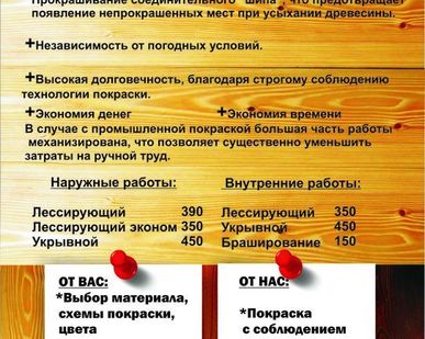 фото Покраска древесины