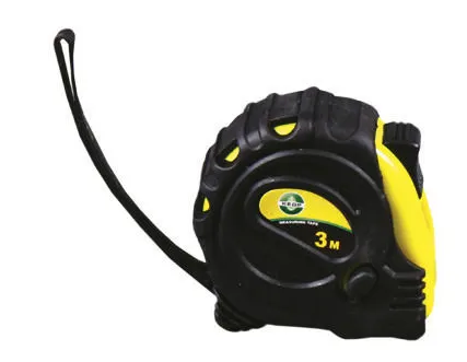 Фото №0 Рулетка Кедр 3м желтая, обрезиненный корпус, 3 стопа 016-0316