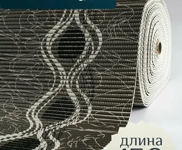 фото Коврик для ванной и туалета напольный из вспененного ПВХ 65 х 150см черный VK22010