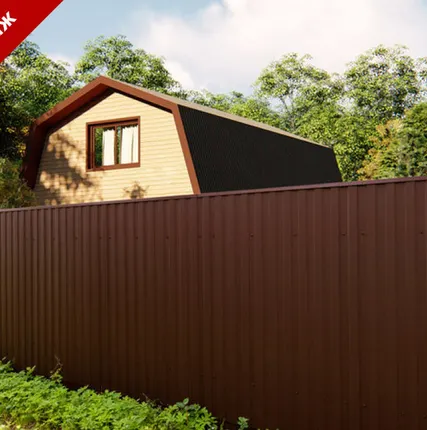 Фото №0 Забор из профнастила Стандарт