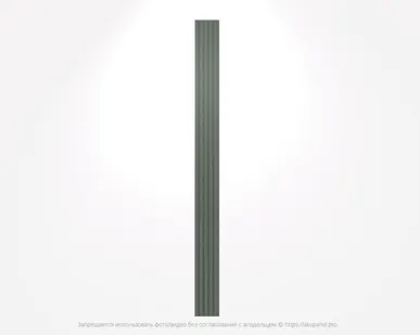 фото Акустическая реечная панель – Оливковый зеленый - Серый - 2400 мм - Целая