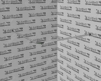 фото Примерочная угловая 980х980мм, хром, без штор