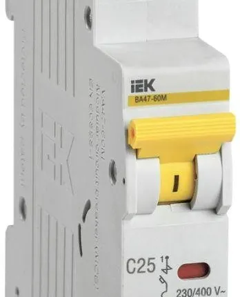 Фото №0 Выключатель автоматический модульный 1п C 25А 6кА ВА47-60M ИЭК MVA31-1-025-C