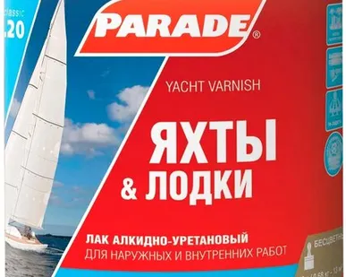 фото Лак PARADE Лак для отделки панелей яхт PARADE L20 0,75 л полуматовый 0006112