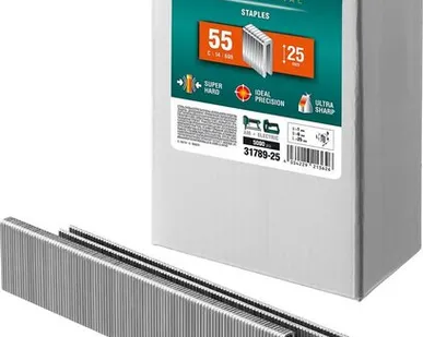 фото KRAFTOOL тип 18GA (55/90/C) 25 мм, 5000 шт, скобы для степлера (31789-25)
