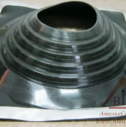 Фото №2 Проходка кровли Master Flash YS-07 прямой черный (силиконовый, D 203-305 мм)