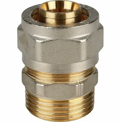 Фото №0 Переходник STOUT с наружной резьбой 1 х26 для металлопластиковых труб винтовой