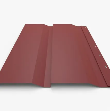 Фото №0 Сайдинг Металлический сайдинг «Корабельная доска» 0.45 мм RAL 3003, Рубин