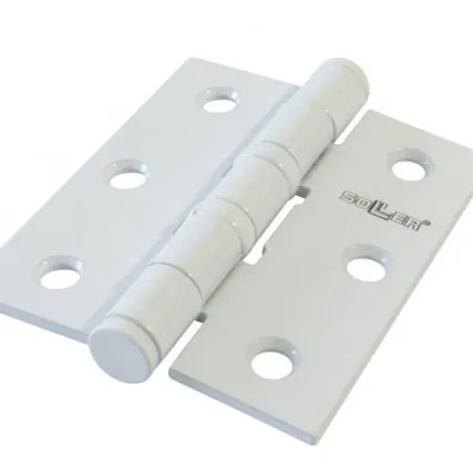 Фото №0 Петля дверная прямая 3" SOLLER белая (сталь 75*65*2,5)