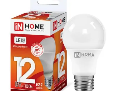 фото Лампа светодиодная LED-A60-VC 12Вт 230В Е27 4000К 1080Лм IN HOME