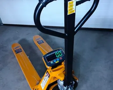 фото Тележка гидравлическая (рохля) с весами, г/п 3 тонны