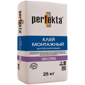 Фото №0 Клей для теплоизоляции Перфекта экотек 25 кг.