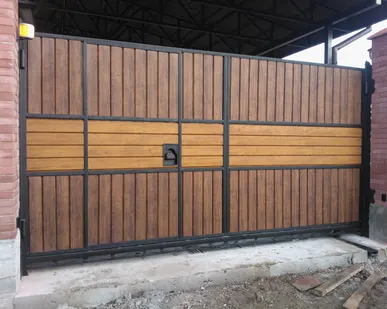 фото Откатные ворота с автоматикой и без