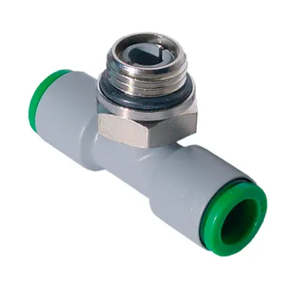 Фото №0 T200414 - Фитинг - тройник цанговый поворотный, тип "T" наруж. резьба G1/4" под трубку 4 мм