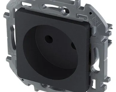 фото Legrand Розетка 1-м СП Inspiria 16А IP20 250В 2P антрацит 673713 Legrand