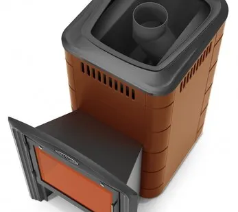 фото Банная печь Тунгуска 2017 Inox Витра терракота