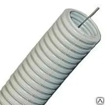 Фото №0 Труба гофрированная ПВХ с зондом, диаметр - 32 мм (50 м)