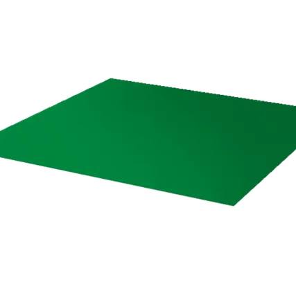 Фото №0 Лист с полимерным покрытием 0,45 мм пэ в пленке ral6002 зеленый лист