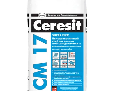 фото Клей для плитки Ceresit CM 17, 25 кг