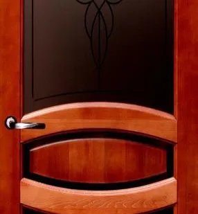 фото Дверь Виктория средний орех, ирокко, морение глухая 400*2000