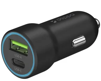 фото Автомобильное зарядное устройство Deppa 20W USB-A/USB-C 11298 Black