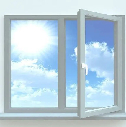 Фото №0 Окно двухстворчатое Brusbox 70 мм двухкамерным стеклопакетом